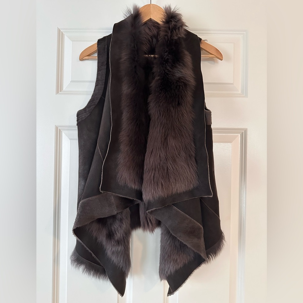 Karl Donoghue Fur Lined Lambskin Vest